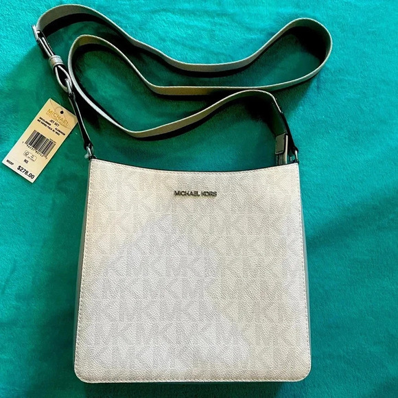 Michael Kors white jet set crossbody with chunky strap new with tags - Picture 1 of 9